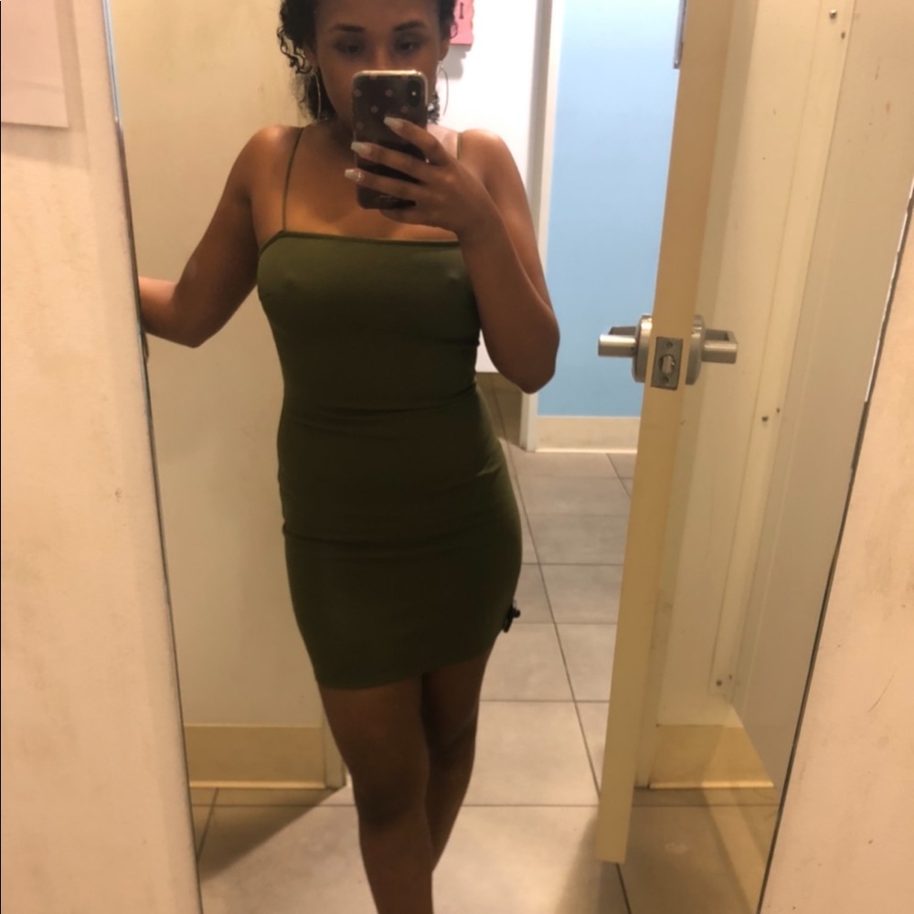 Olive mini dress